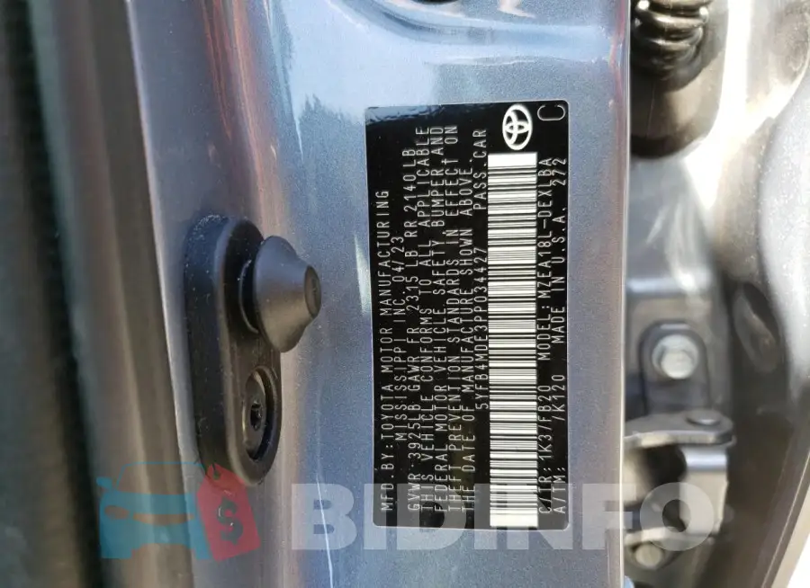 5YFB4MDE3PP034427 Photo# 12