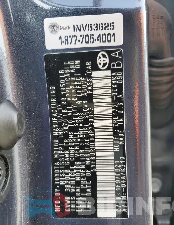 5YFBURHE9HP730833 Photo# 13