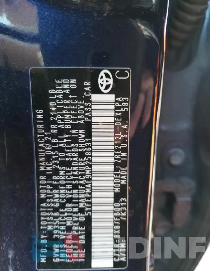 5YFEPMAE9MP258631 Photo# 12