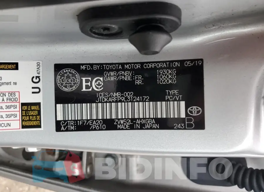 JTDKARFP9L3124172 Photo# 13