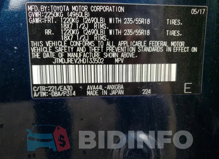 JTMDJREV2HD133502 Photo# 12