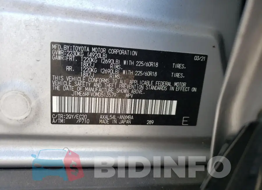 JTME6RFV0MD513579 Photo# 14