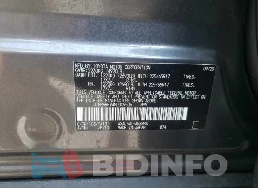 JTMR6RFV4MD009506 Photo# 14