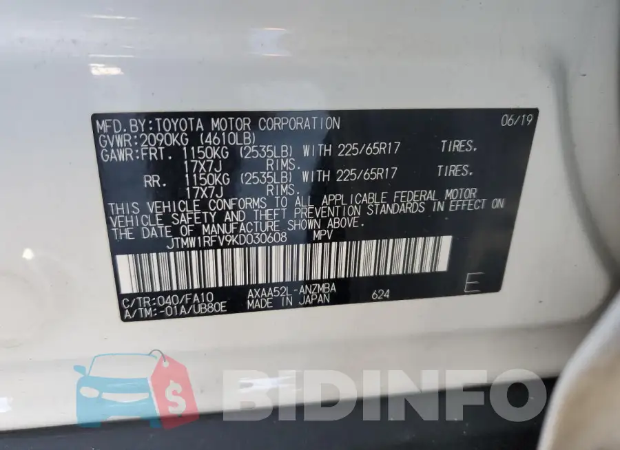 JTMW1RFV9KD030608 Photo# 13