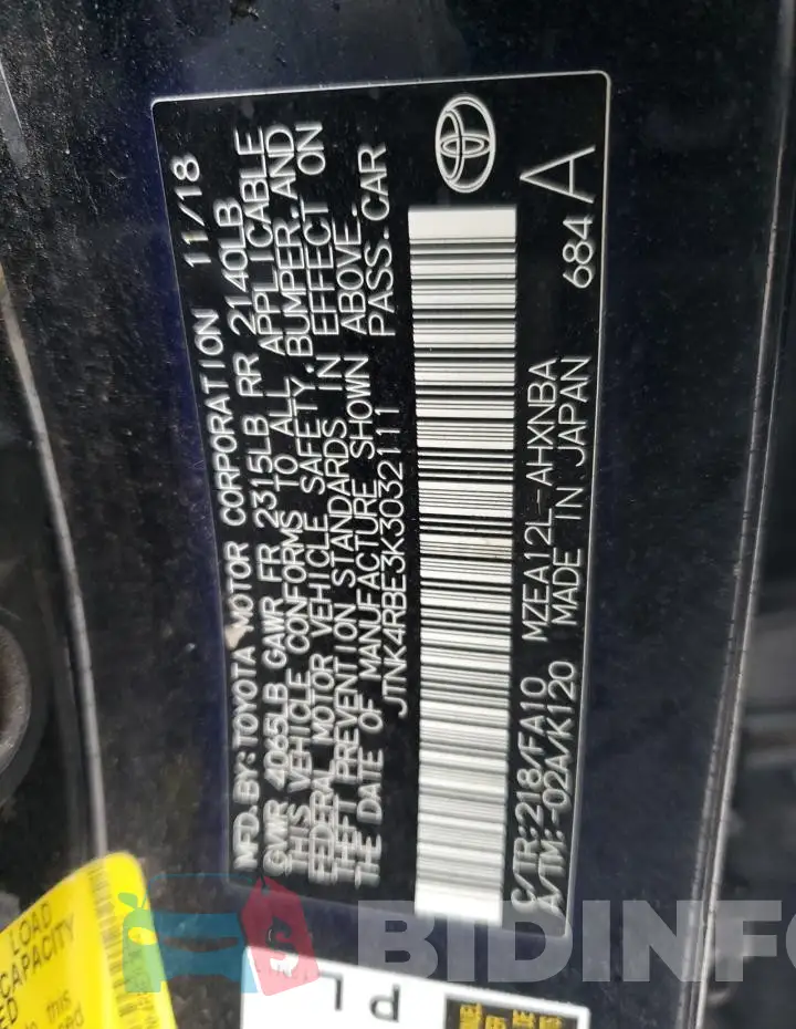JTNK4RBE3K3032111 Photo# 12