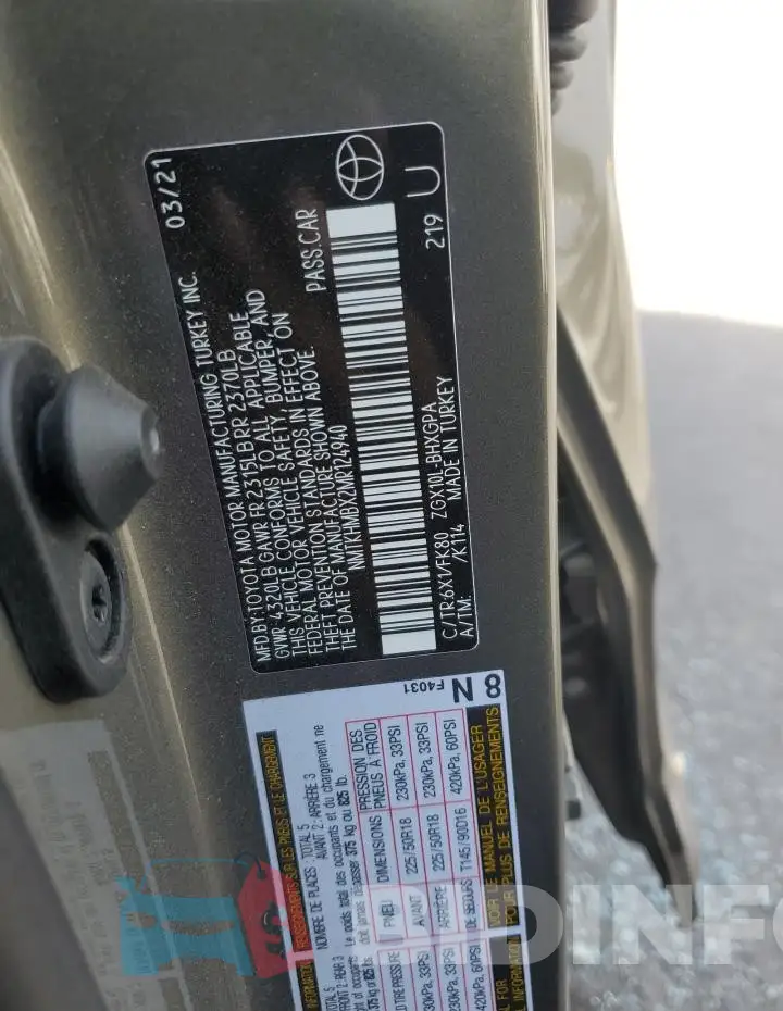 NMTKHMBX2MR124940 Photo# 13