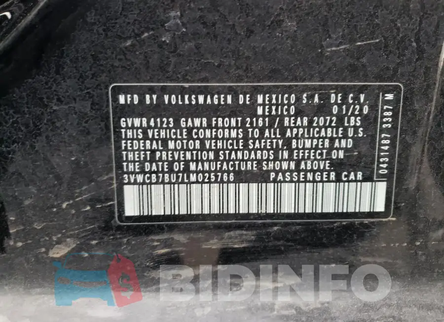 3VWCB7BU7LM025766 Photo# 12