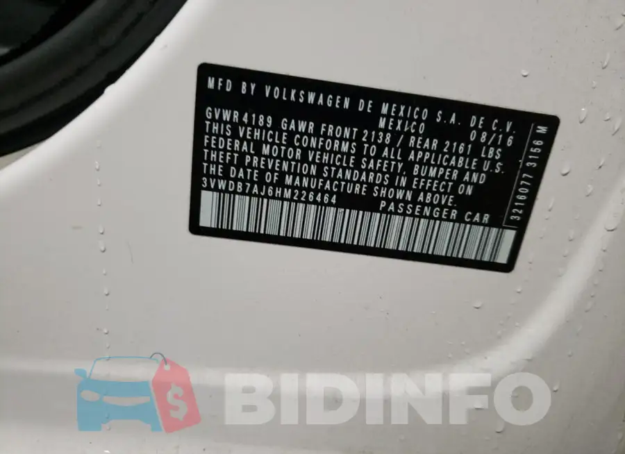 3VWDB7AJ6HM226464 Photo# 12