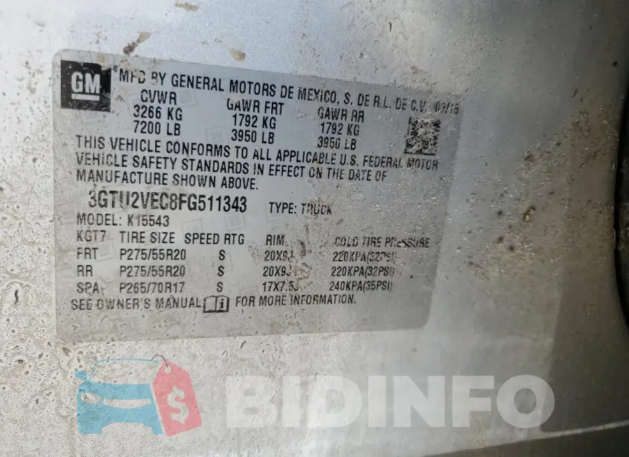 3GTU2VEC8FG511343 Photo# 12