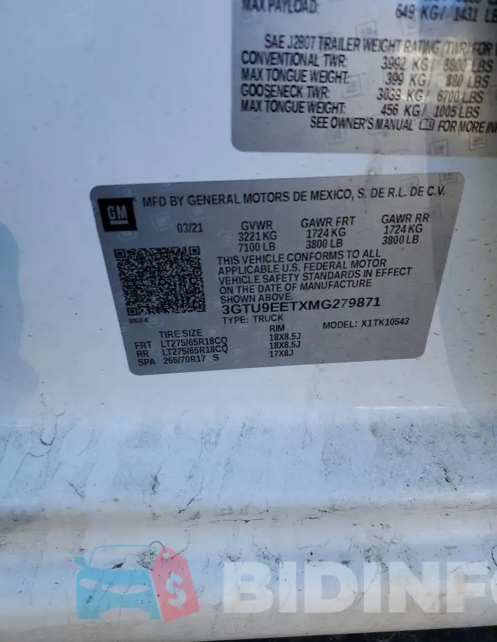 3GTU9EETXMG279871 Photo# 12