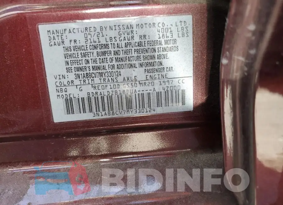 3N1AB8CV7MY330124 Photo# 12