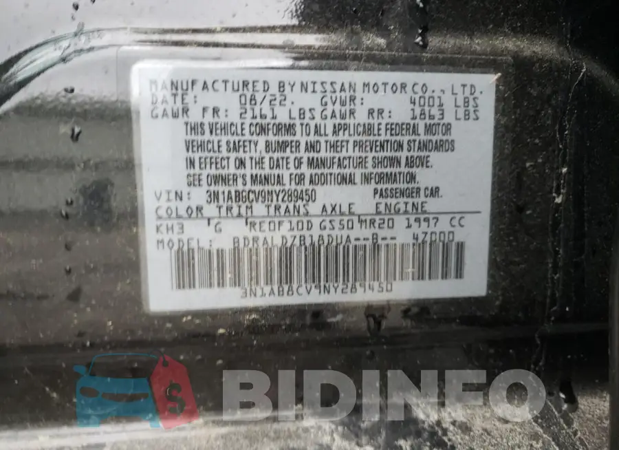 3N1AB8CV9NY289450 Photo# 13