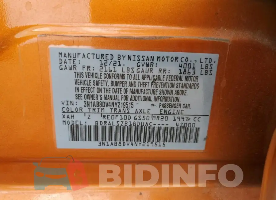 3N1AB8DV4NY219515 Photo# 12
