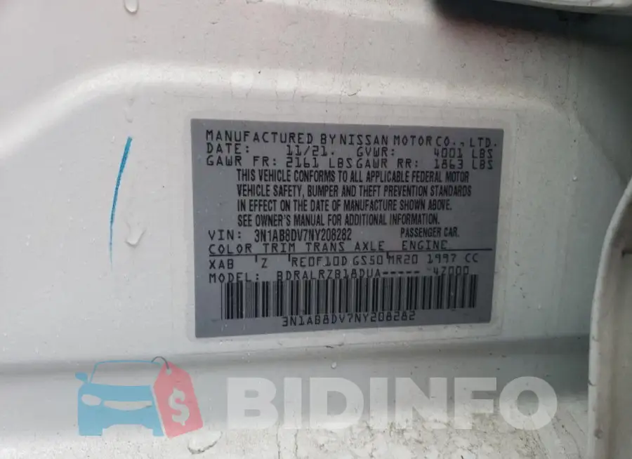 3N1AB8DV7NY208282 Photo# 12