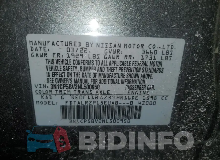 3N1CP5BV2NL500950 Photo# 12