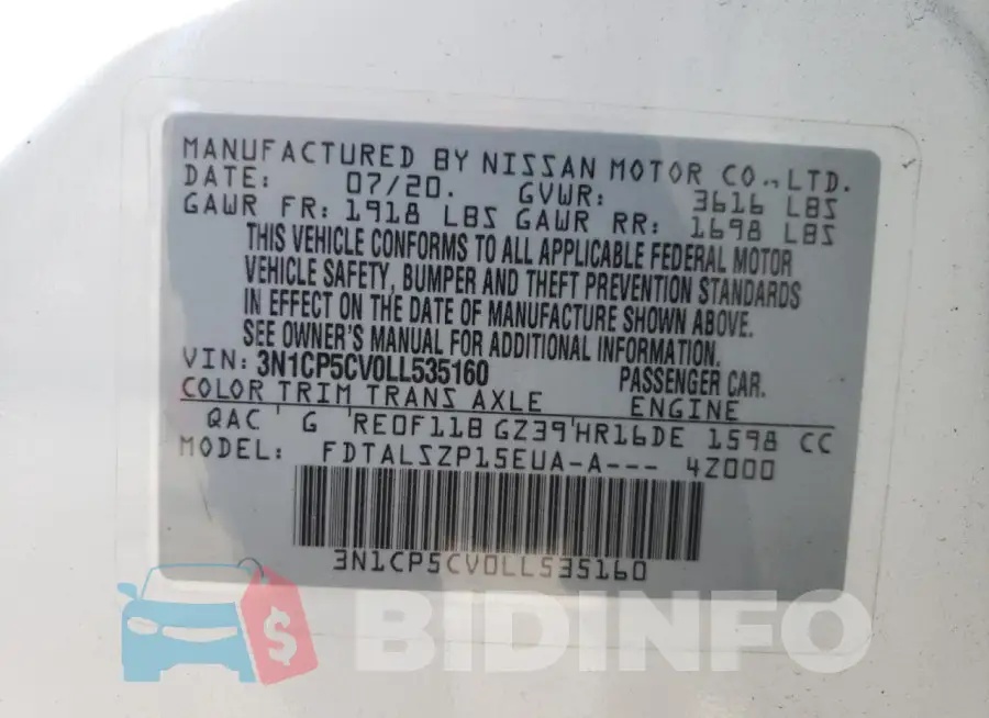 3N1CP5CV0LL535160 Photo# 14