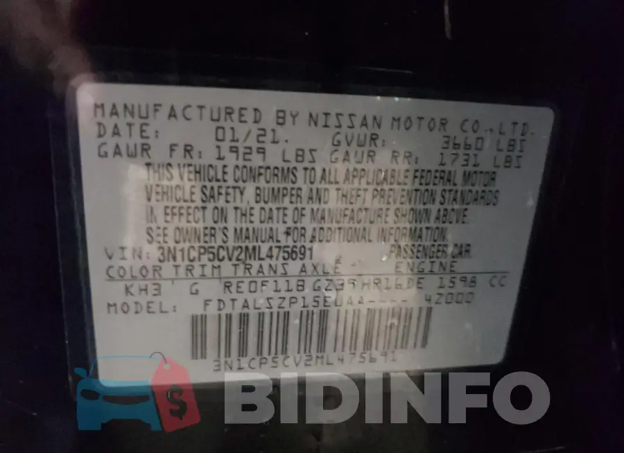 3N1CP5CV2ML475691 Photo# 12