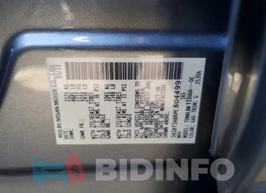 5N1BT3AB6PC804499 Photo# 13