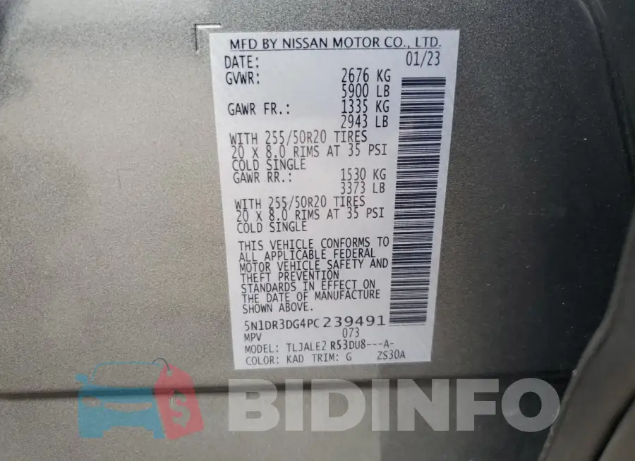 5N1DR3DG4PC239491 Photo# 13
