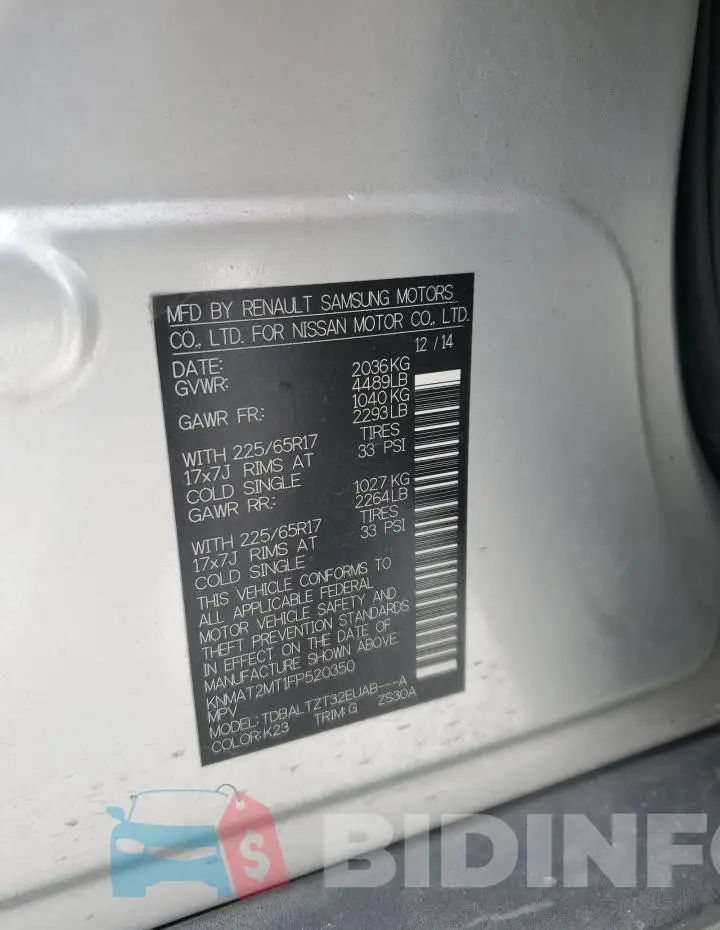 KNMAT2MT1FP520350 Photo# 12
