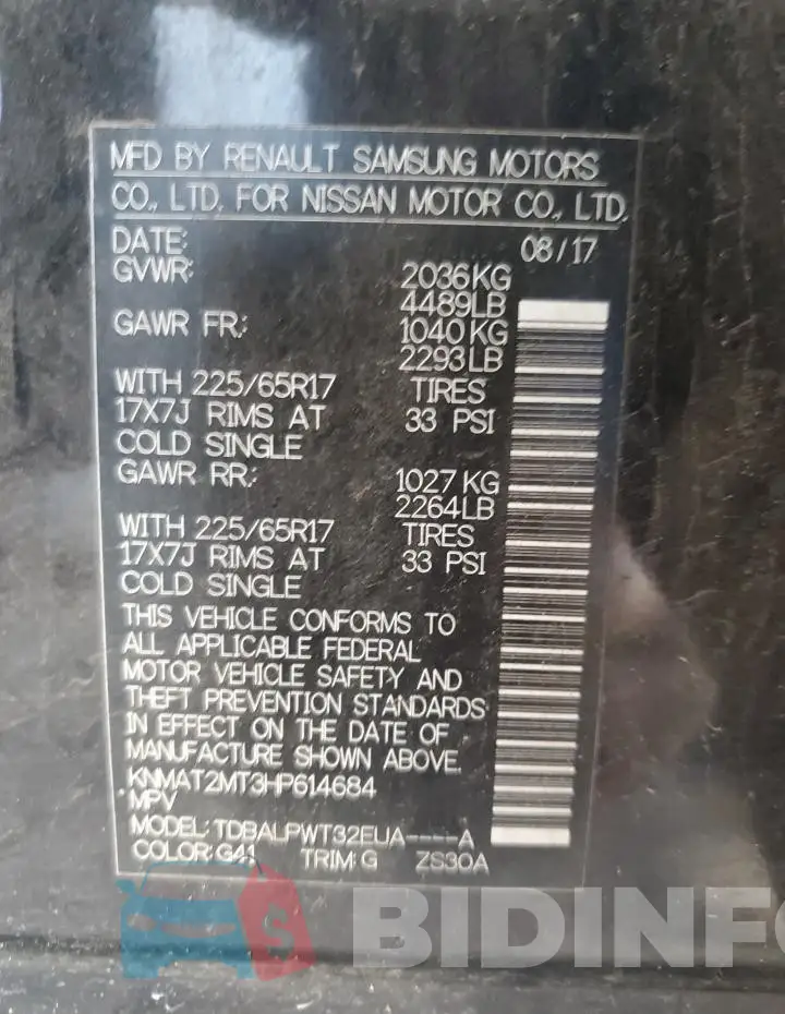 KNMAT2MT3HP614684 Photo# 13