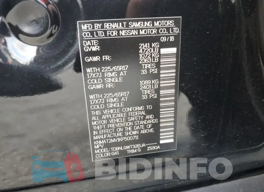 KNMAT2MV1KP500711 Photo# 12