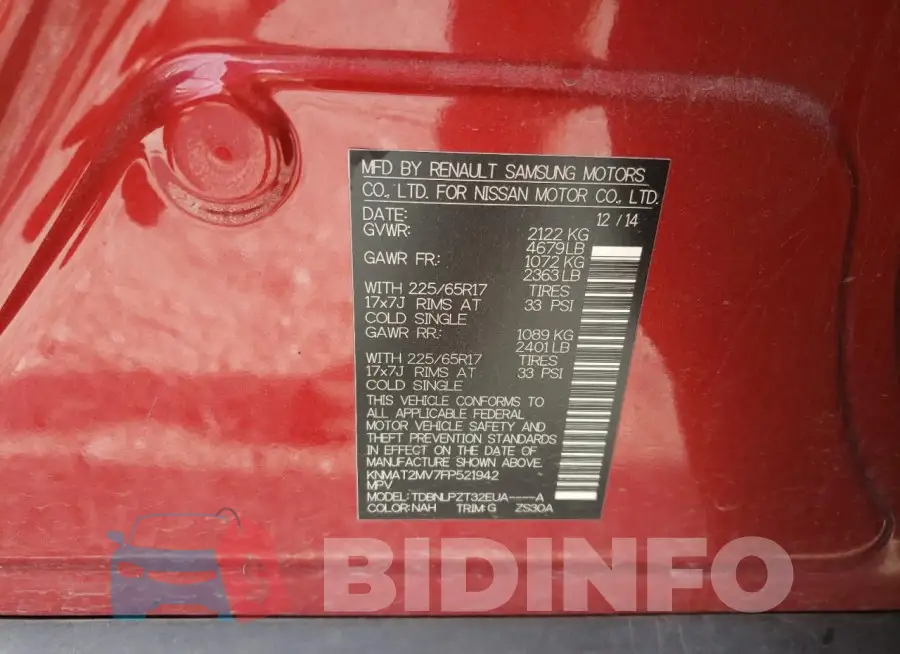 KNMAT2MV7FP521942 Photo# 13