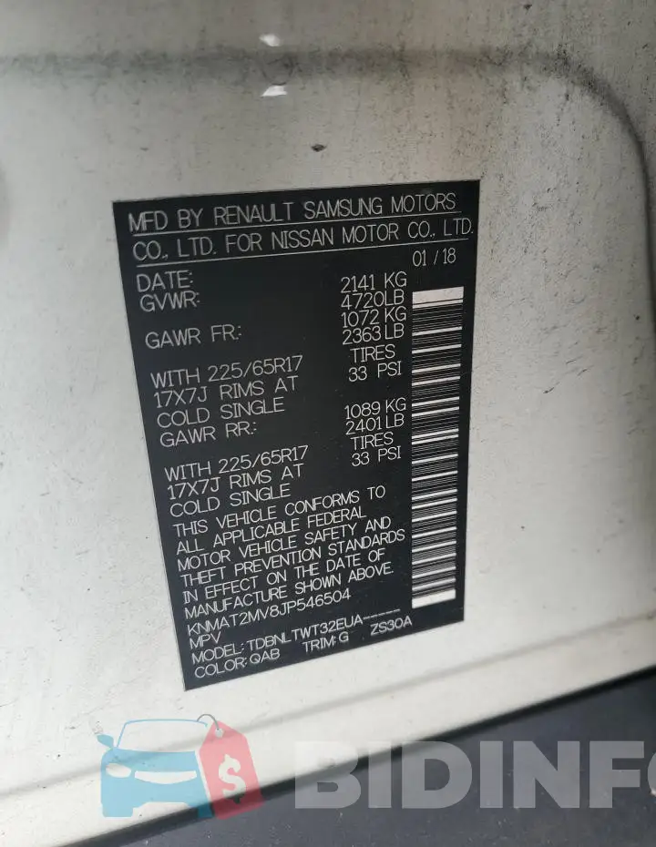 KNMAT2MV8JP546504 Photo# 12