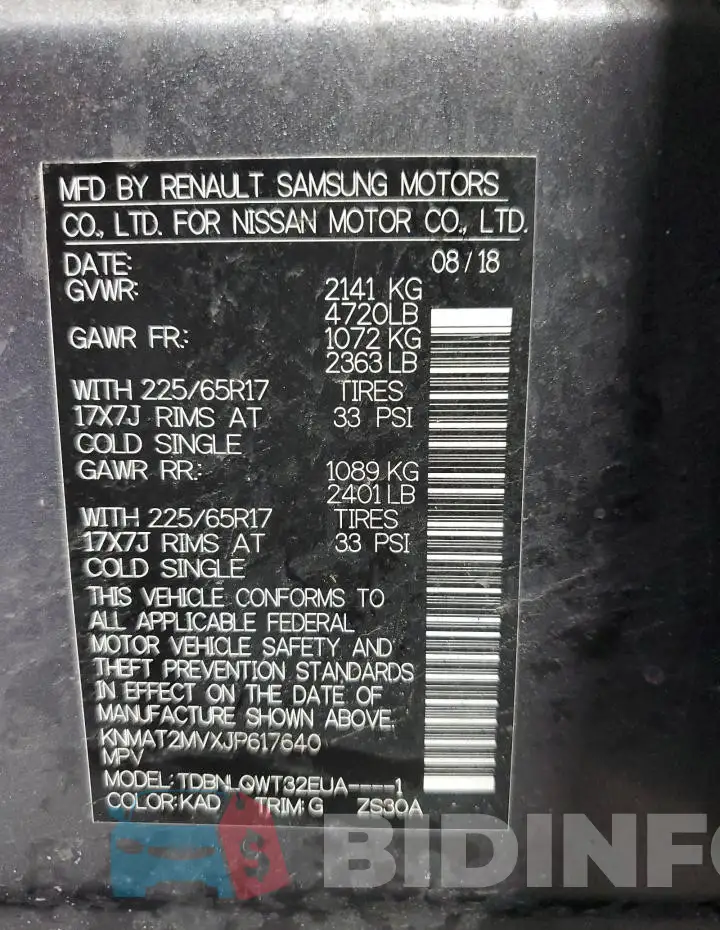 KNMAT2MVXJP617640 Photo# 13