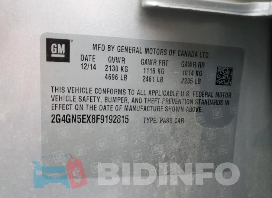 2G4GN5EX8F9192815 Photo# 13