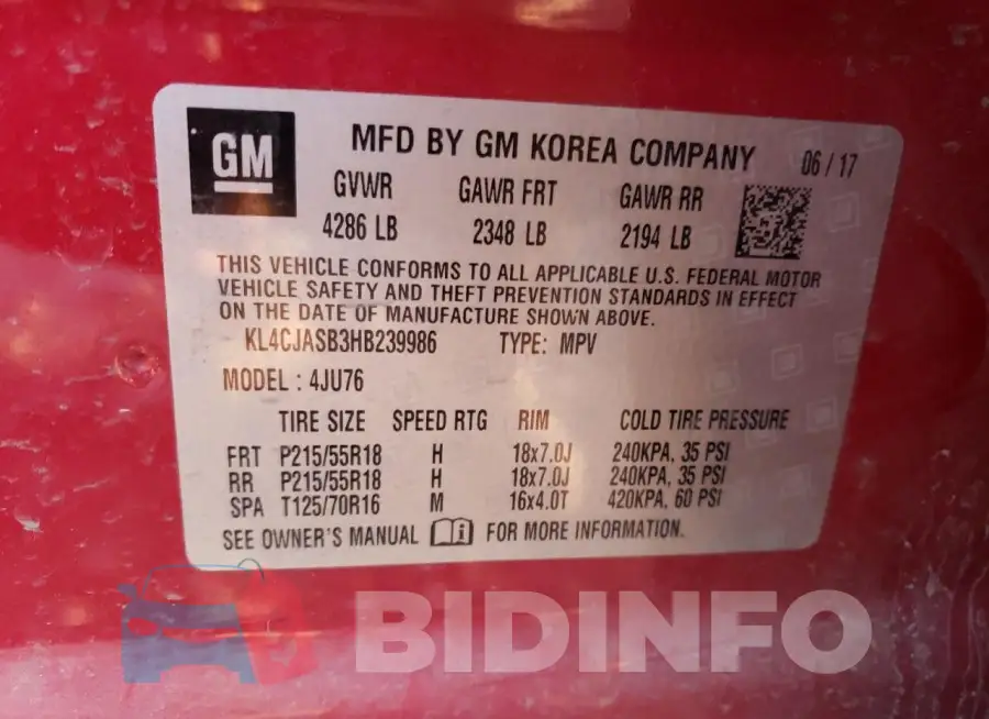 KL4CJASB3HB239986 Photo# 12