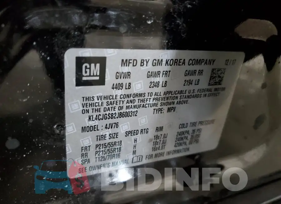KL4CJGSB2JB600312 Photo# 13