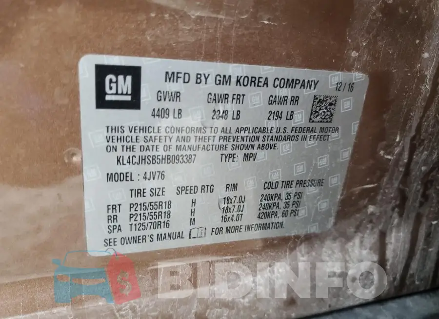 KL4CJHSB5HB093387 Photo# 12