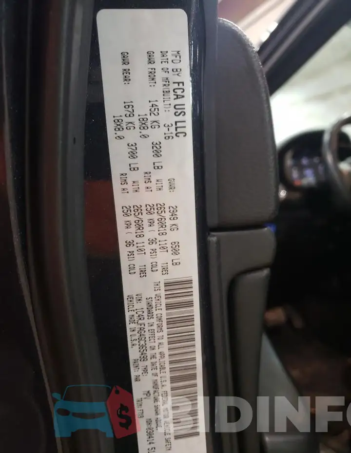 1C4RJFAG4GC365499 Photo# 13
