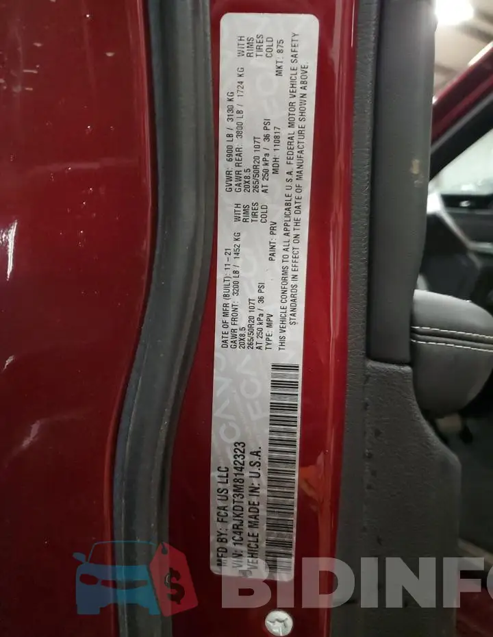 1C4RJKDT3M8142323 Photo# 14