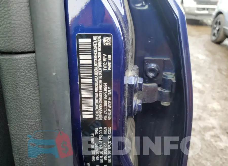 ZACCJBBT3GPE10924 Photo# 12