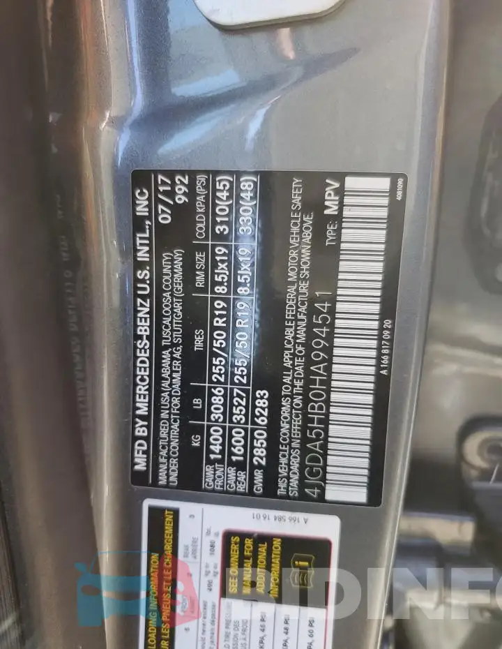 4JGDA5HB0HA994541 Photo# 13