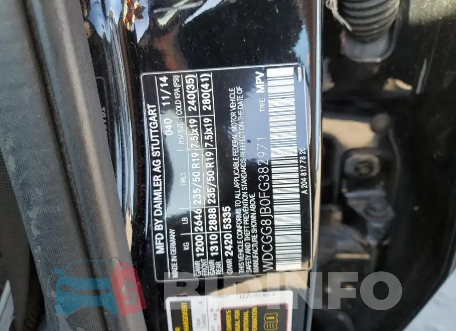 WDCGG8JB0FG382971 Photo# 12