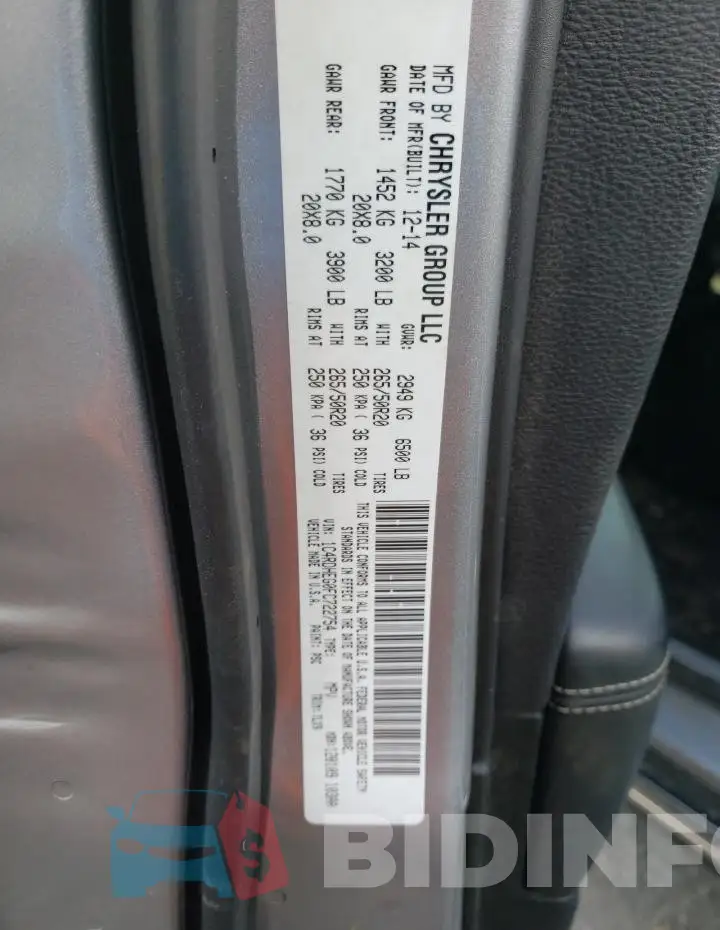 1C4RDHEG0FC722754 Photo# 13