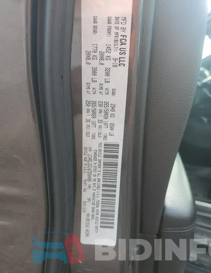 1C4RDJDG1KC550480 Photo# 12