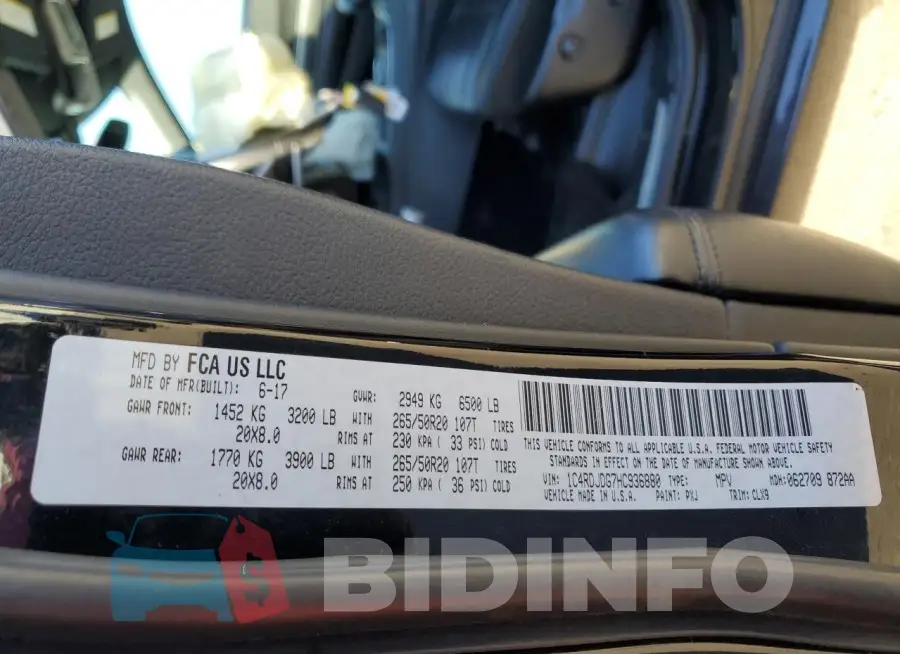 1C4RDJDG7HC936880 Photo# 13