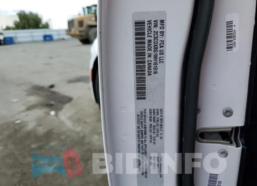 2C3CDXBG1NH161016 Photo# 12