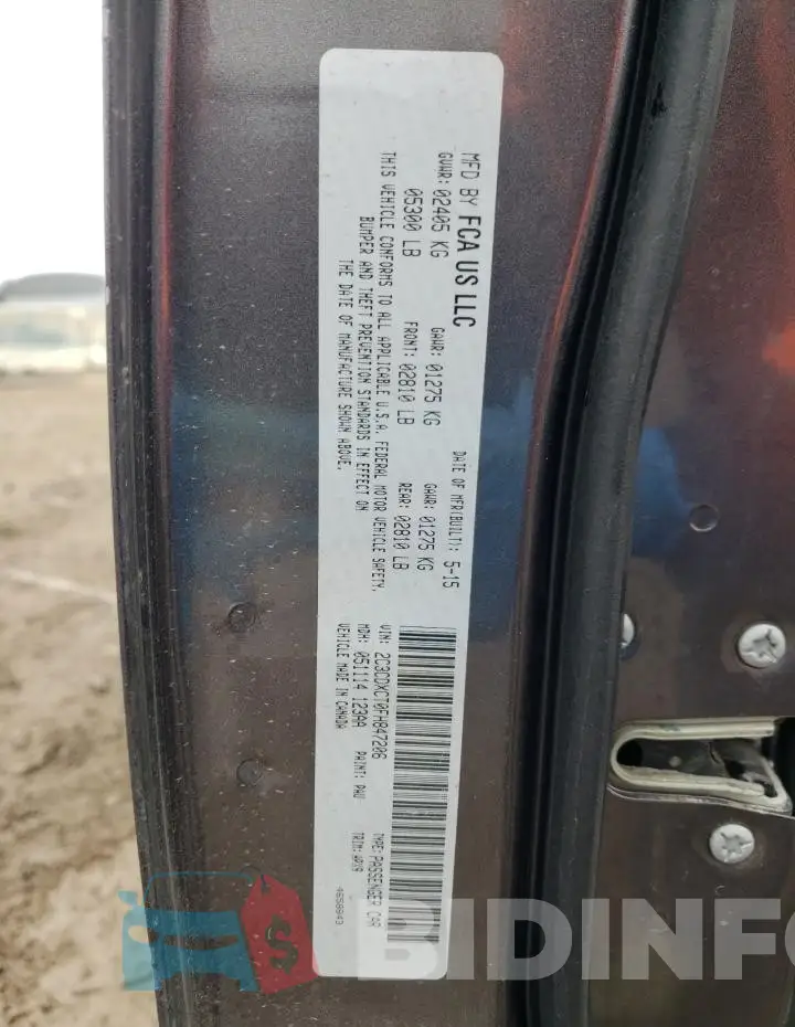 2C3CDXCT0FH847206 Photo# 12