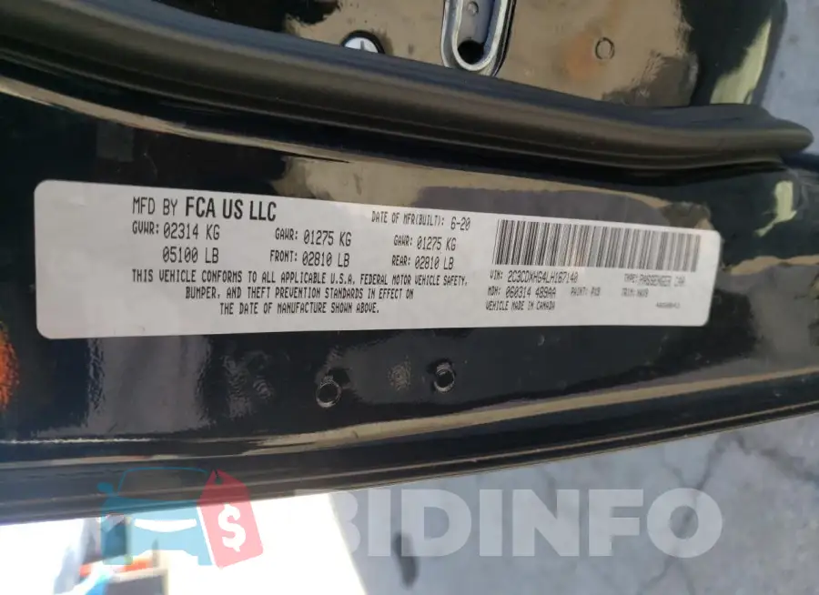 2C3CDXHG4LH167140 Photo# 12