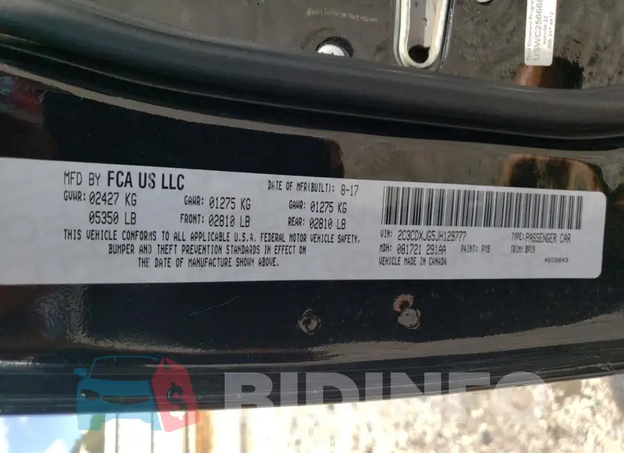 2C3CDXJG5JH129777 Photo# 12