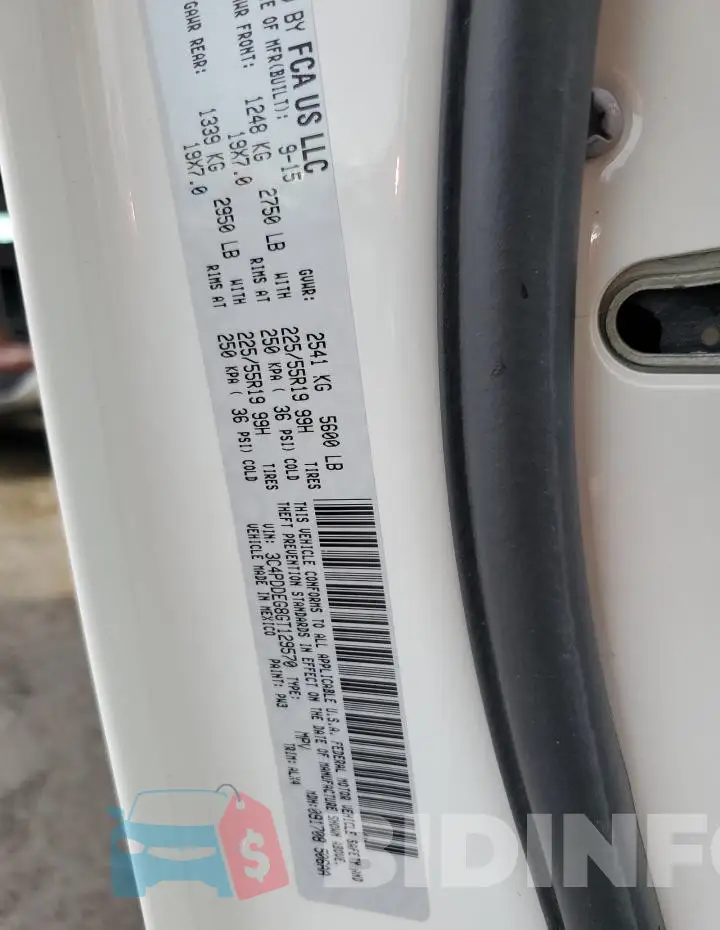 3C4PDDEG8GT129570 Photo# 14