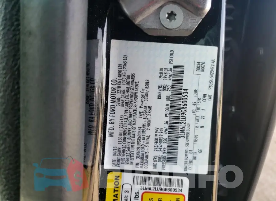 3LN6L2LU9GR600534 Photo# 13