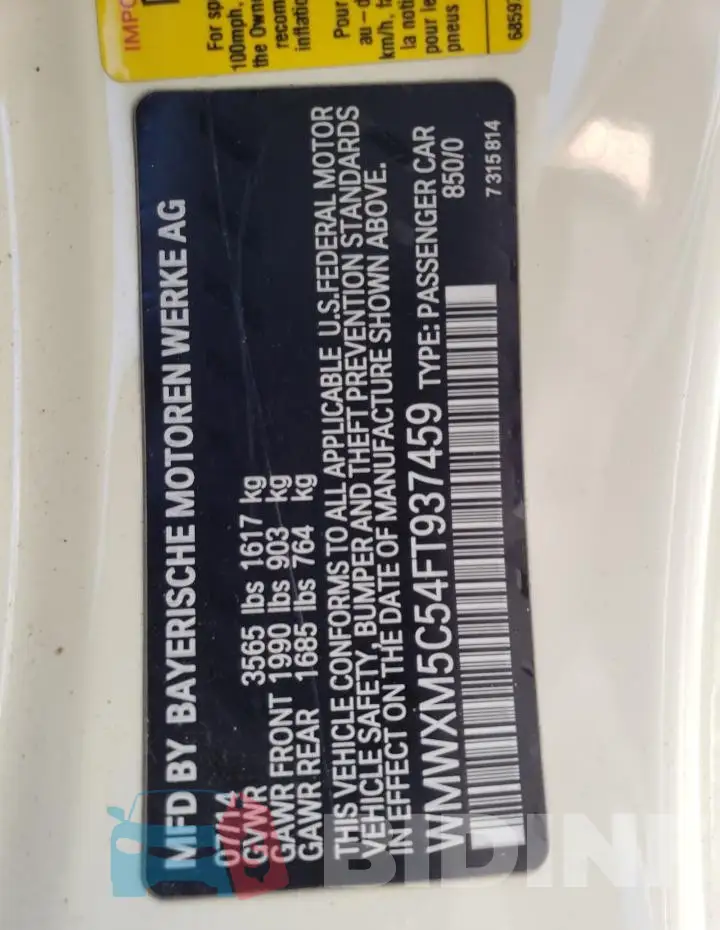 WMWXM5C54FT937459 Photo# 12