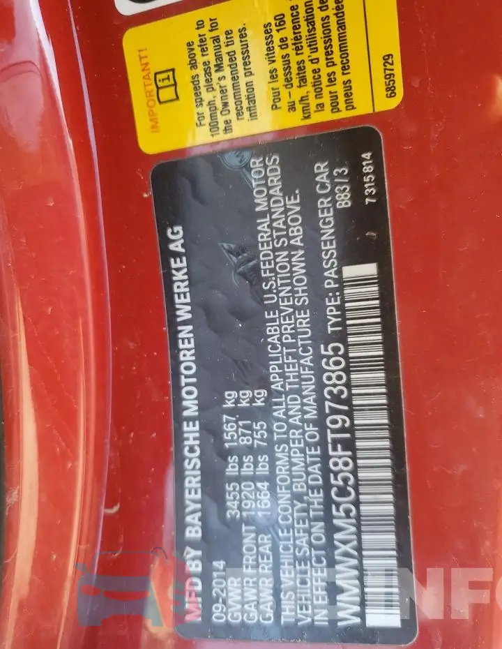 WMWXM5C58FT973865 Photo# 12