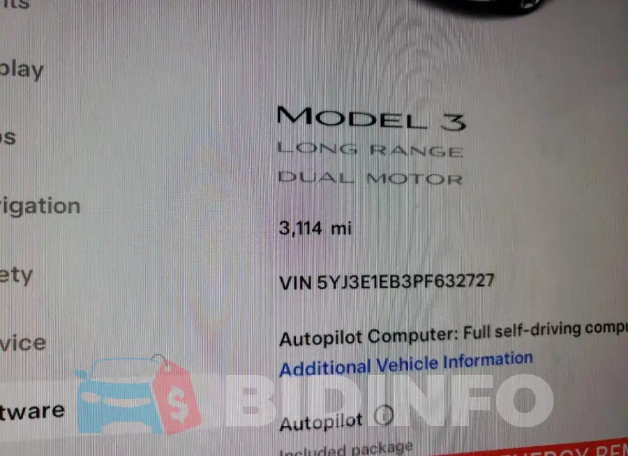 5YJ3E1EB3PF632727 Photo# 9